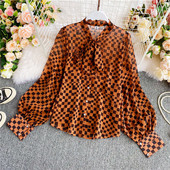 Naiste paela, nööpide ja pikkade varrukatega särk - lai mudel