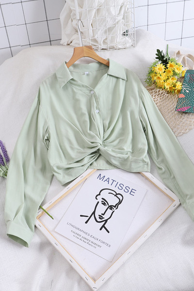 Alkalmi női ing gombos és hosszú ujjú