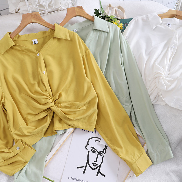 Alkalmi női ing gombos és hosszú ujjú