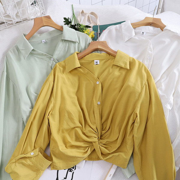 Alkalmi női ing gombos és hosszú ujjú