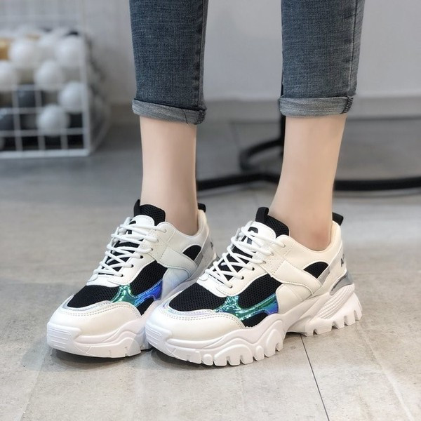 Női alkalmi tornacipő fényes elemmel