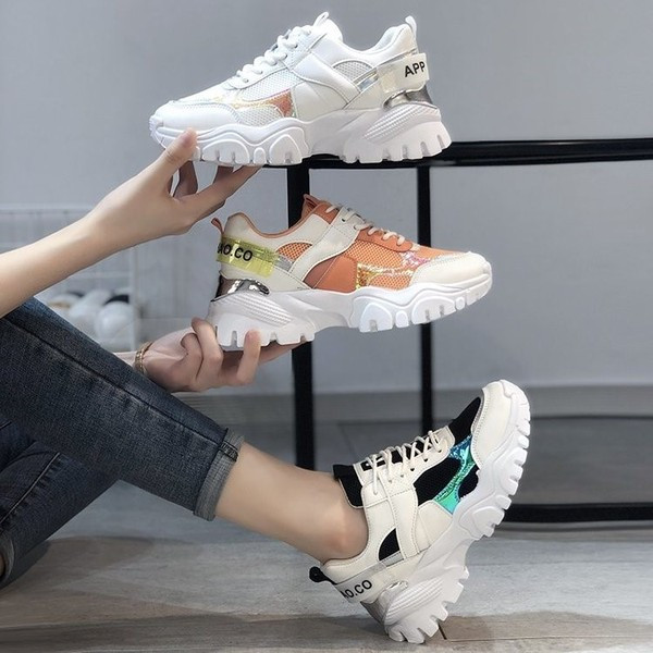 Női alkalmi tornacipő fényes elemmel