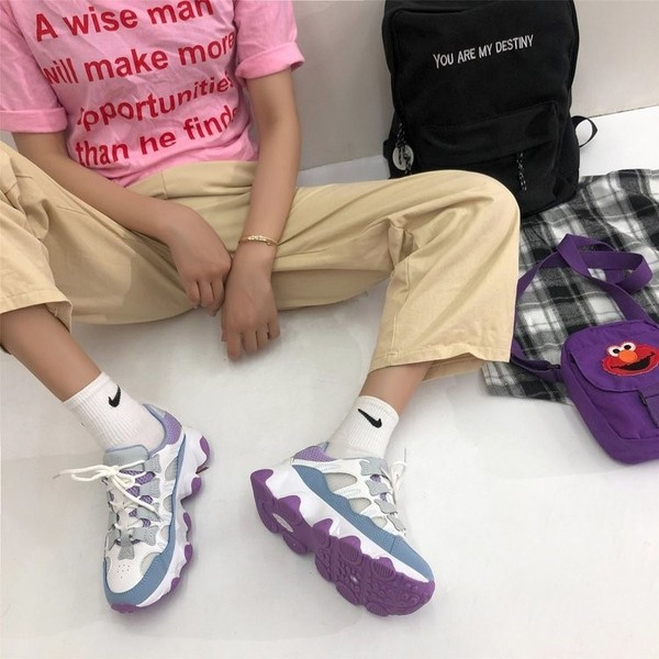 Γγυναικεία casual αθλητικά παπούτσια με τραχιά σόλα