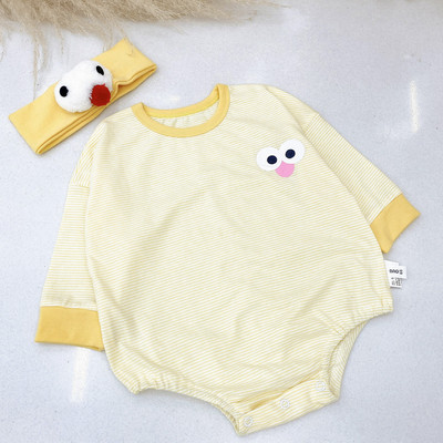 Βρεφικό κορμάκι με μακριά μανίκια και απλικέ