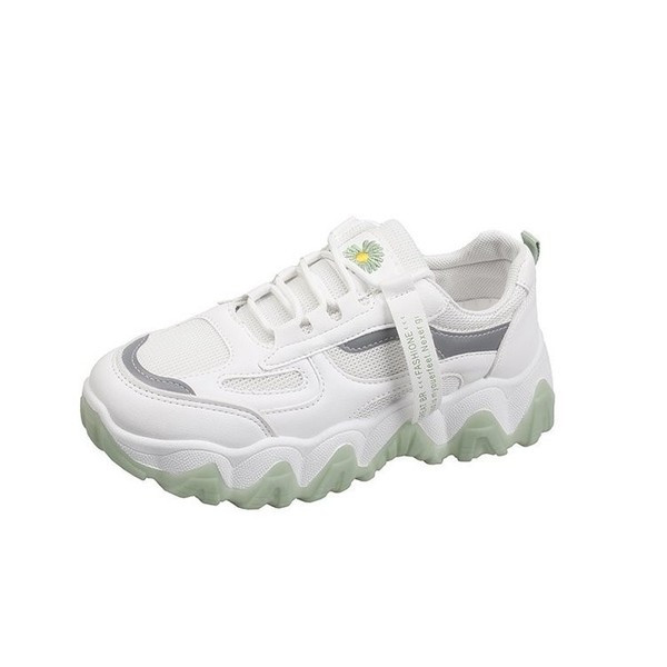 Γυναικεία casual αθλητικά παπούτσια με χρωματιστή σόλα