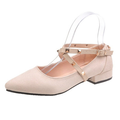 Γυναικεία σουέτ παπούτσια μυτερό μοντέλο