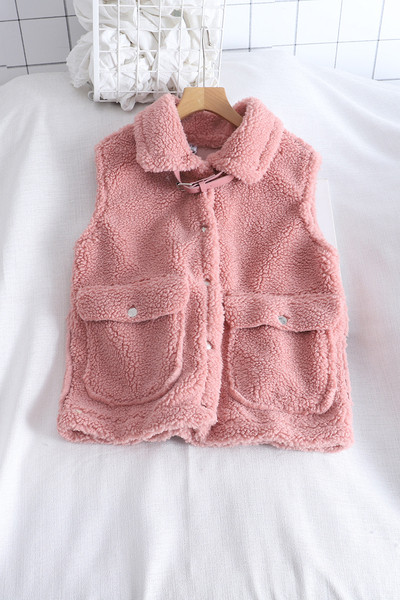 Καθημερινό γυναικείο γιλέκο με τσέπες και κουμπιά