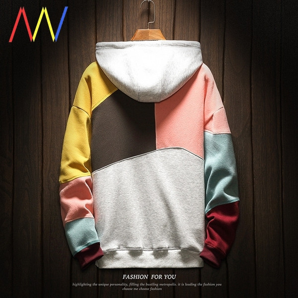 Värviline meeste dressipluus kapuutsiga ja lipsudega