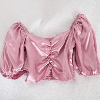 Stílusos női rövid ing gombokkal