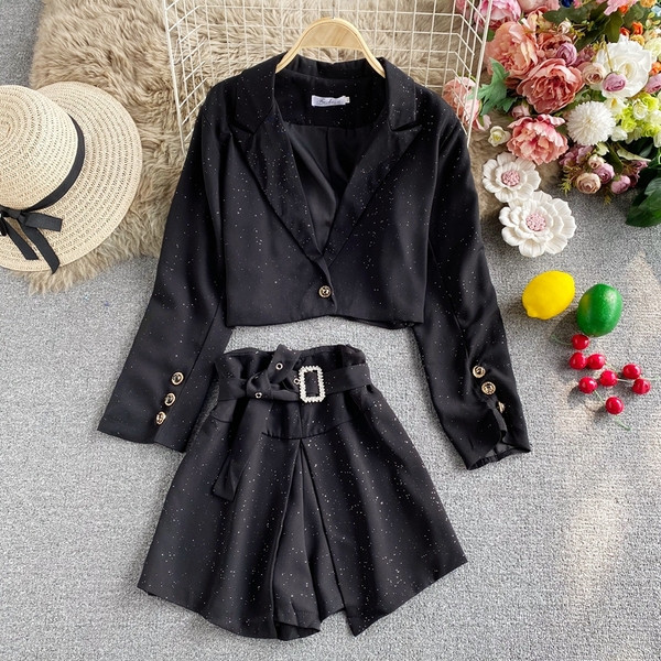 Naiste vabaaja komplekt vöö ja kõrge vöökohaga