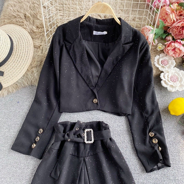 Naiste vabaaja komplekt vöö ja kõrge vöökohaga