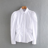 Uue mudeli klassikalise kraega naiste särk - valget värvi