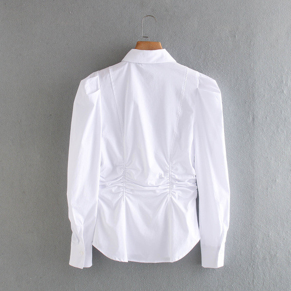 Uue mudeli klassikalise kraega naiste särk - valget värvi