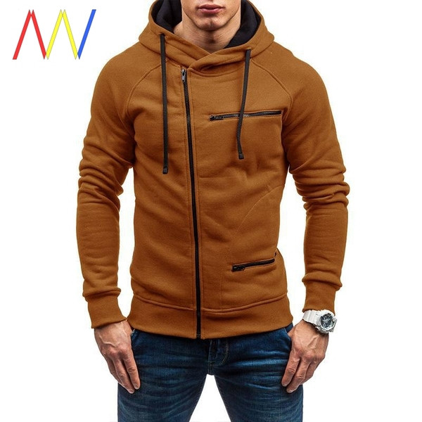 Ανδρική μπλούζα με φερμουάρ και πλευρική στερέωση