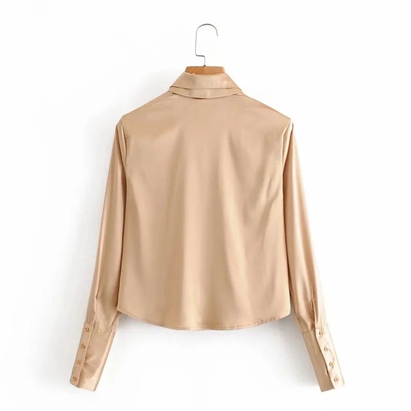 Νέο μοντέλο γυναικείο πουκάμισο με κλασικό γιακά και κορδόνια