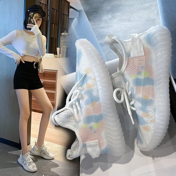 Sport és alkalmi női tornacipő gumi talppal