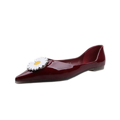 Γυναικείακαθημερινά παπούτσια μυτερό μοντέλο με στοιχείο λουλουδιών