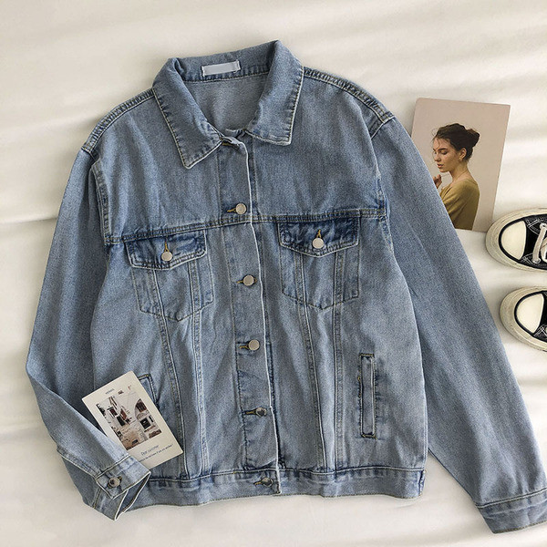 Uut mudelit taskutega teksastest naiste jope