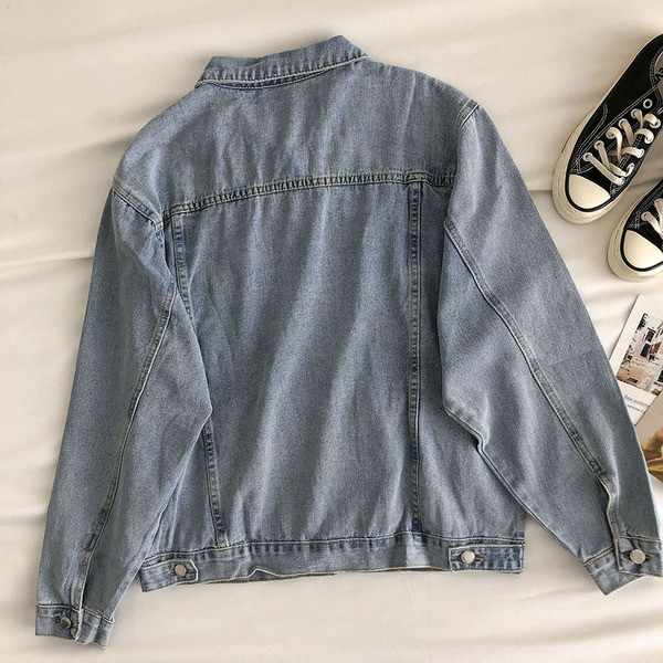 Uut mudelit taskutega teksastest naiste jope