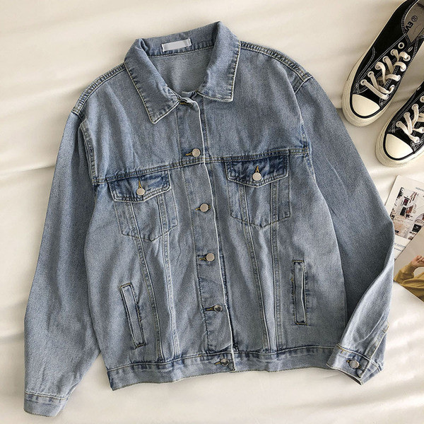 Uut mudelit taskutega teksastest naiste jope