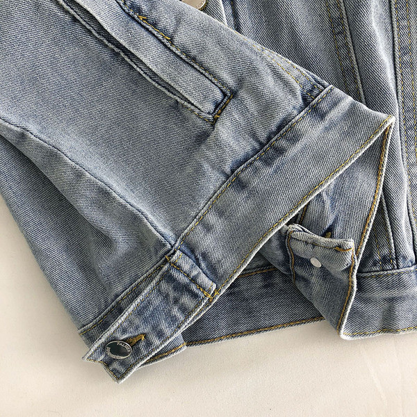 Uut mudelit taskutega teksastest naiste jope