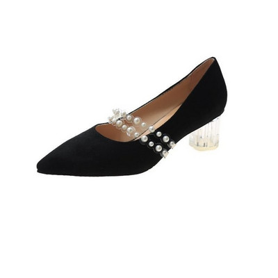 Naiste seemisnahast kingad teravatipuline pärlitega mudel