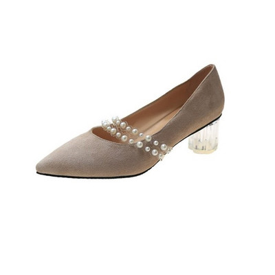 Naiste seemisnahast kingad teravatipuline pärlitega mudel