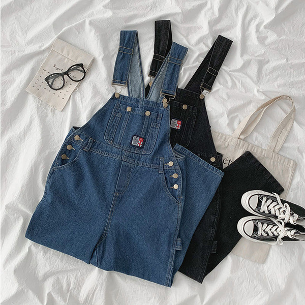 Γυναικείες ολοσωμες  φόρμες τζιν με κουμπιά και τσέπες