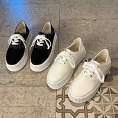 Vászon női tornacipő fűzővel és 5 cm-es platformmal