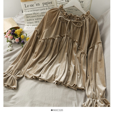 Γυναικείο πουκάμισο με κορδέλα και μακριά μανίκια