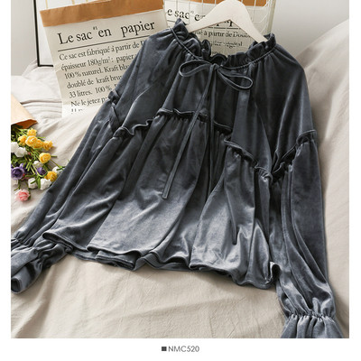 Γυναικείο πουκάμισο με κορδέλα και μακριά μανίκια