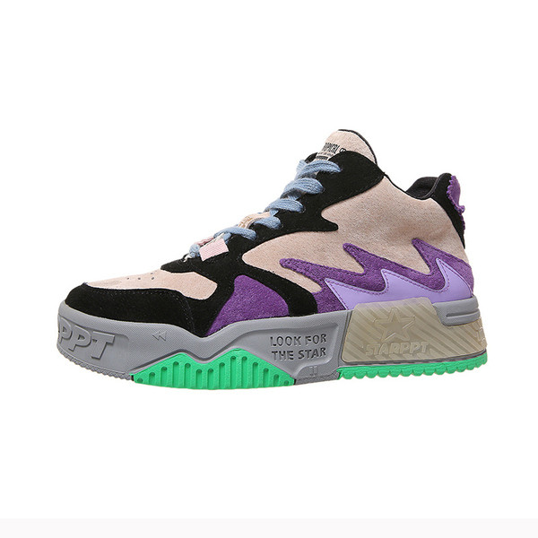 Γυναικεία casual αθλητικά παπούτσια από οικολογικό σουέτ με κορδόνια