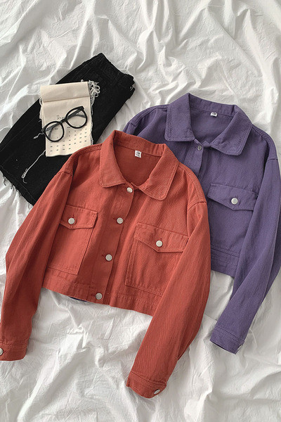 Uus mudel naiste lühike nööpidega jakk