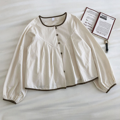 Új modell női ing négyzet alakú nyakkivágással és hosszú ujjal