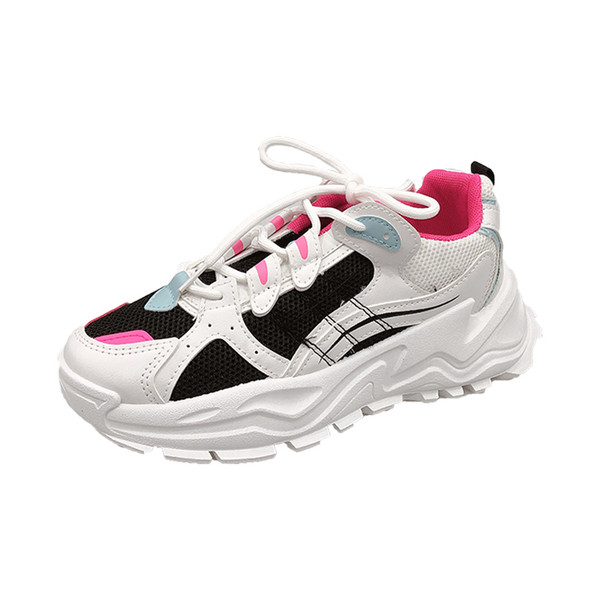 Γυναικεία αθλητικά αθλητικά παπούτσια με κορδόνια και τραχιά σόλα