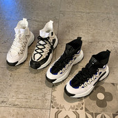 Női zokni típusú tornacipő fűzővel és cipzárral