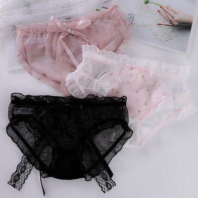 Комплект от три броя прозрачни бикини с панделка