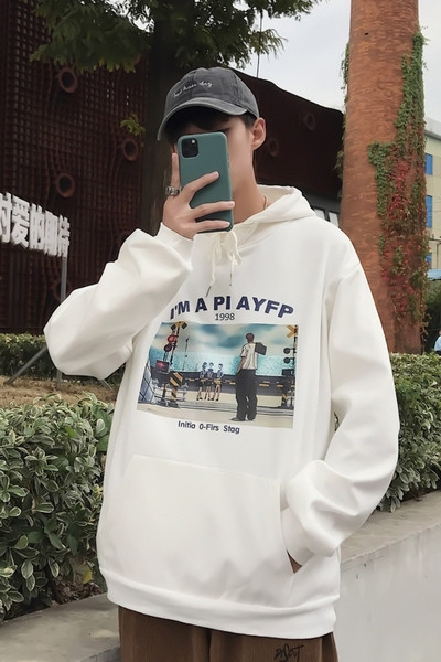 Ανδρικό φούτερ με εφαρμογή χρώματος