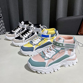 Γυναικεία αθλητικά παπούτσια με λουράκι βελκρό και κορδόνια