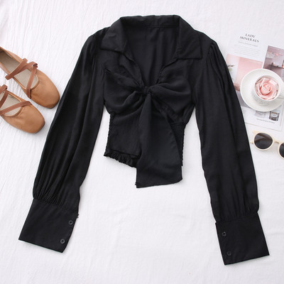 Uue mudeli naiste särk paela ja spitsikaelusega