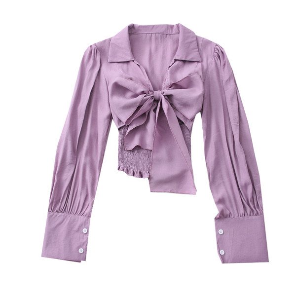 Uue mudeli naiste särk paela ja spitsikaelusega