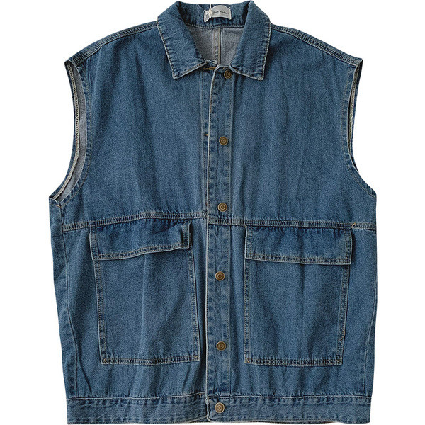 Γυναικείο γιλέκο τζιν με κουμπιά