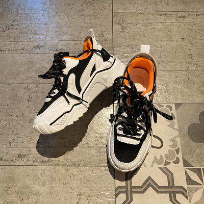 Casual γυναικεία αθλητικά παπούτσια με κορδόνια και πλατφόρμα 5 cm