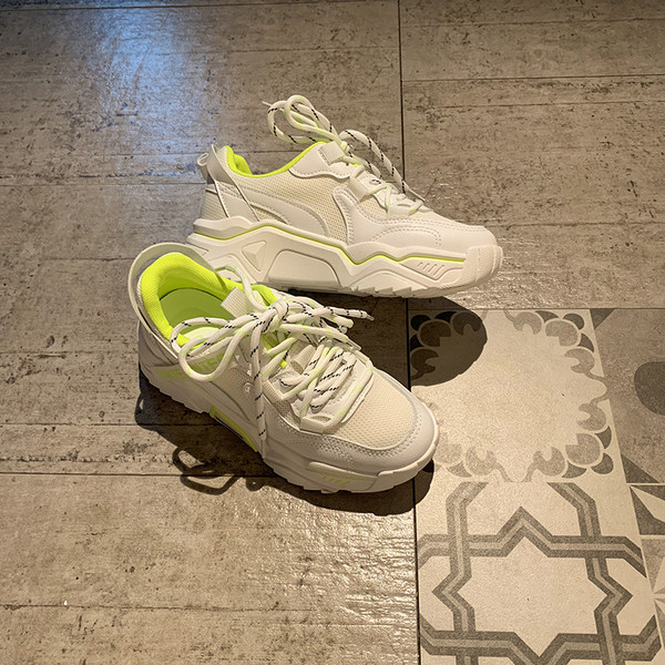 Casual γυναικεία αθλητικά παπούτσια με κορδόνια και πλατφόρμα 5 cm