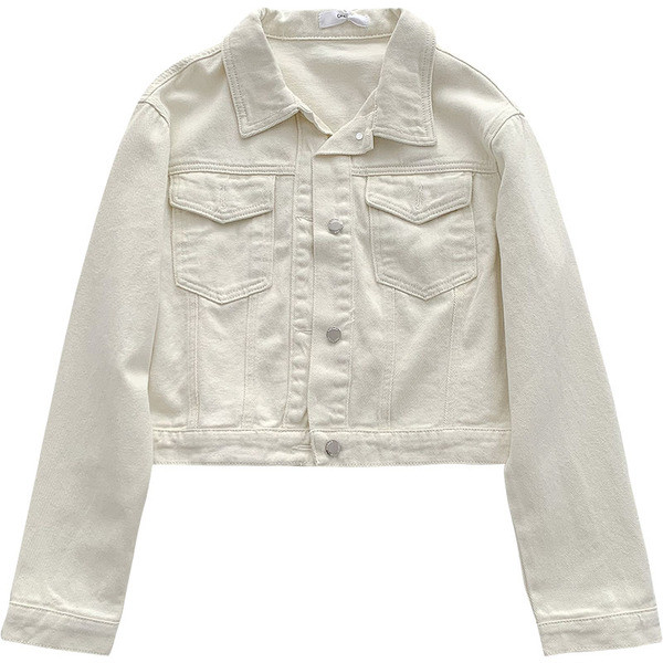 Naiste lühike taskute ja pikkade varrukatega jope