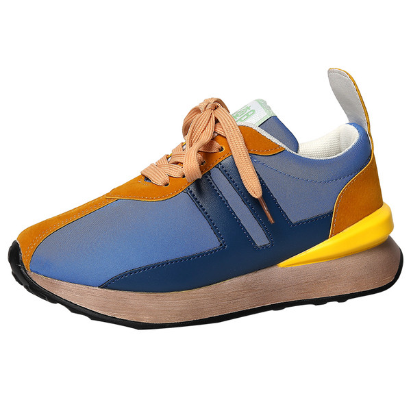 Casual γυναικεία αθλητικά παπούτσια κατασκευασμένα από έκο δέρμα με επίπεδη σόλα