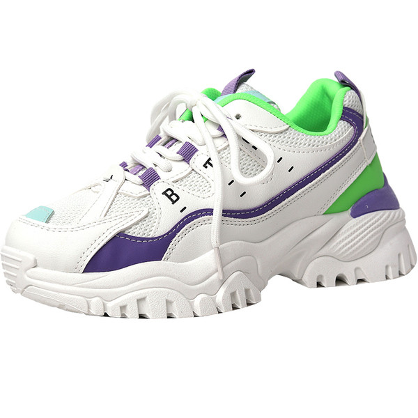 Γυναικεία casual αθλητικά παπούτσια με τραχιά σόλα