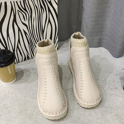 Casual γυναικεία παπούτσια με επίπεδη σόλα - τύπου κάλτσας