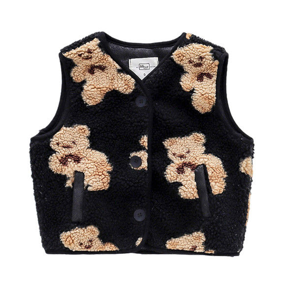 Παιδικό καθημερινό γιλέκο με κουμπιά για κορίτσια