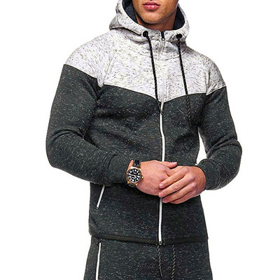 Ανδρικό αθλητικό φούτερ με τσέπες και κουκούλα